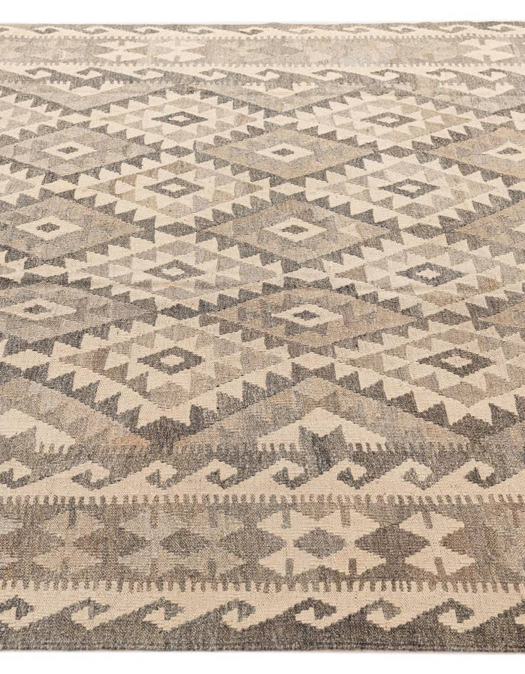 Detail image of  6' 8 x 9' 1  Hand Woven Kilim Maymana Wool Rug