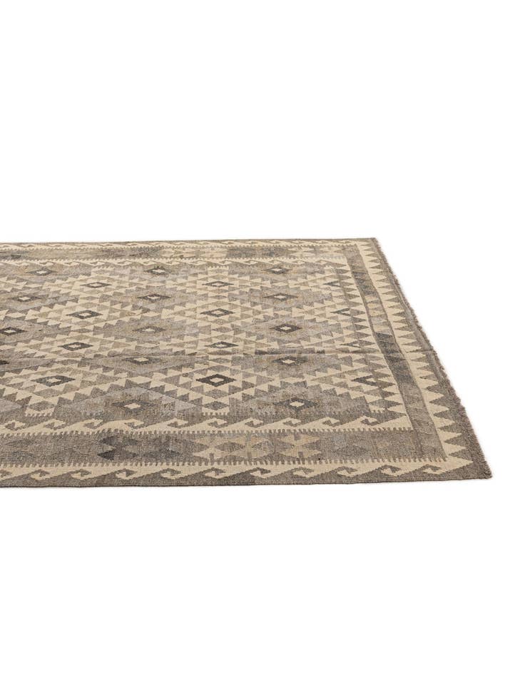 Detail image of  6' 8 x 9' 8  Hand Woven Kilim Maymana Wool Rug