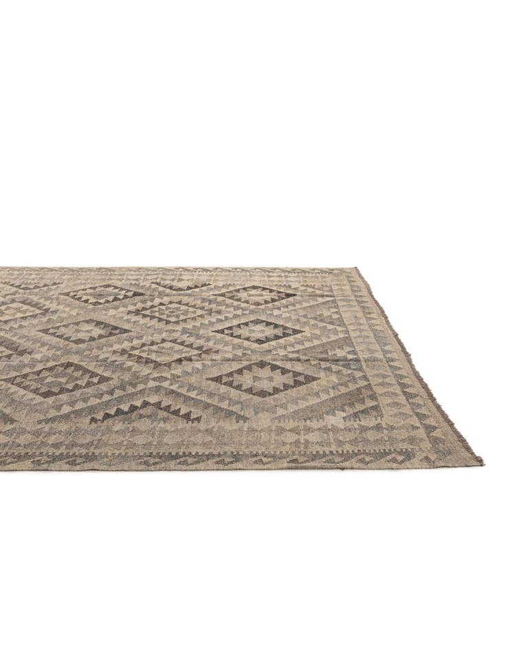 Detail image of  6' 5 x 9' 8  Hand Woven Kilim Maymana Wool Rug