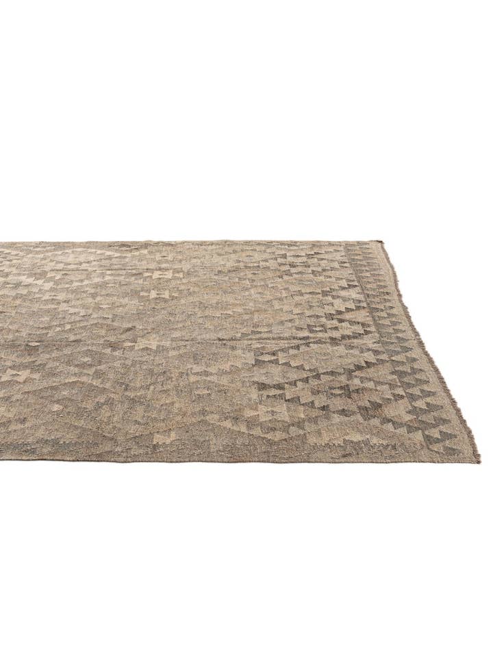 Detail image of  6' 7 x 9' 8  Hand Woven Kilim Maymana Wool Rug