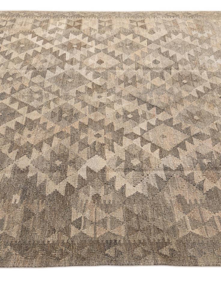 Detail image of  6' 8 x 9' 6  Hand Woven Kilim Maymana Wool Rug