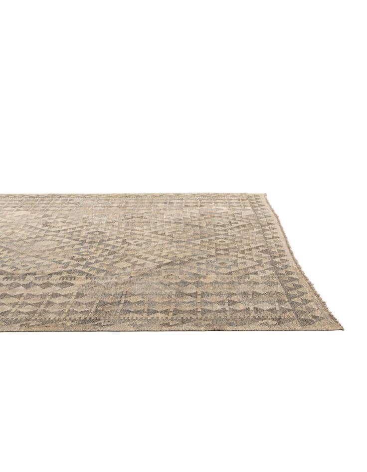 Detail image of  6' 9 x 9' 9  Hand Woven Kilim Maymana Wool Rug