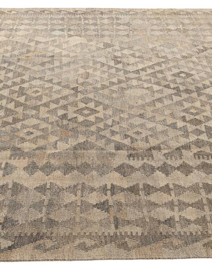 Detail image of  6' 9 x 9' 9  Hand Woven Kilim Maymana Wool Rug