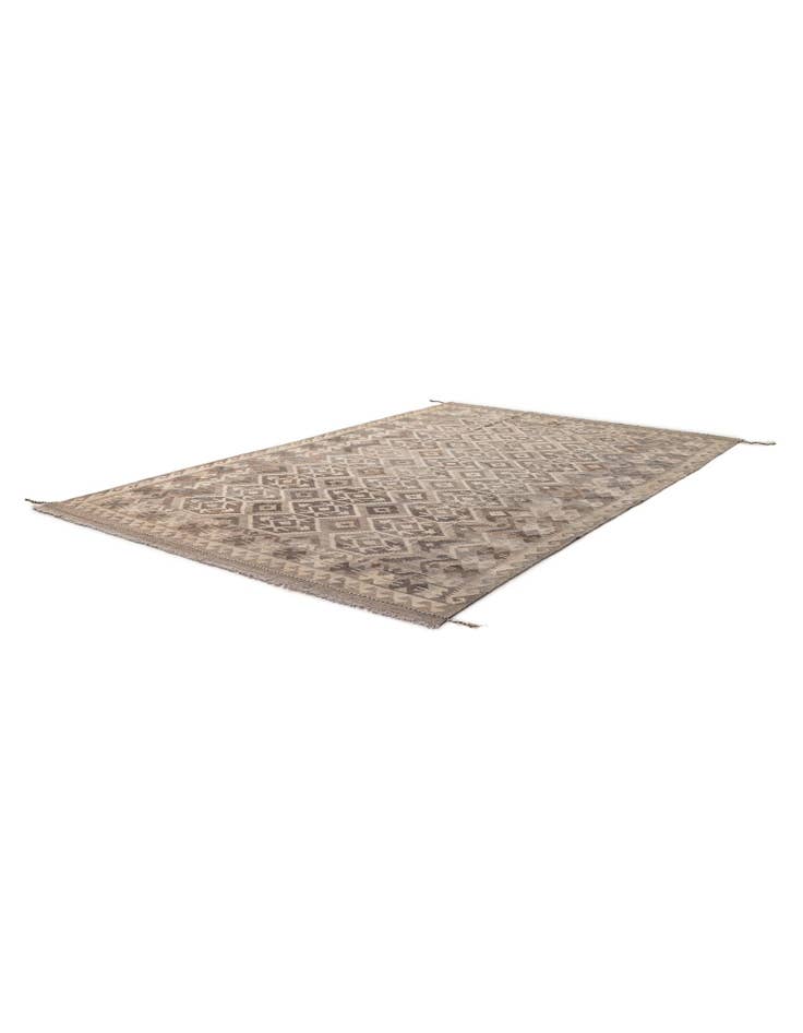 Detail image of  6' 7 x 9' 11  Hand Woven Kilim Maymana Wool Rug