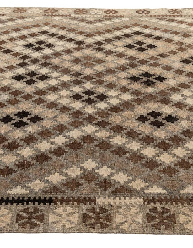 Detail image of  6' 7 x 9' 10  Hand Woven Kilim Maymana Wool Rug