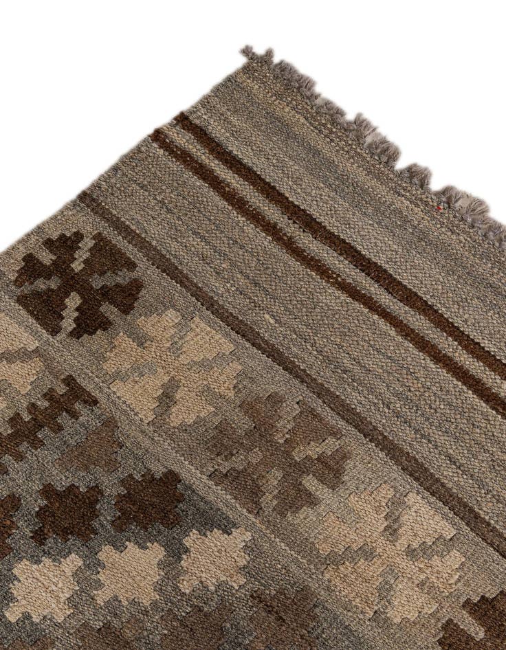 Detail image of  6' 7 x 9' 10  Hand Woven Kilim Maymana Wool Rug