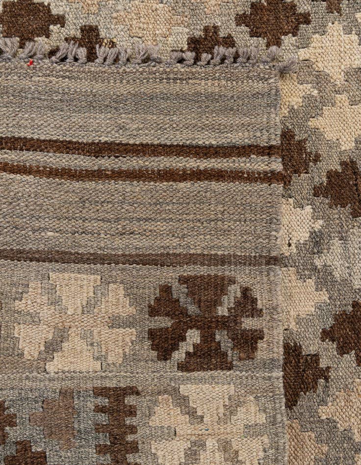 Detail image of  6' 7 x 9' 10  Hand Woven Kilim Maymana Wool Rug