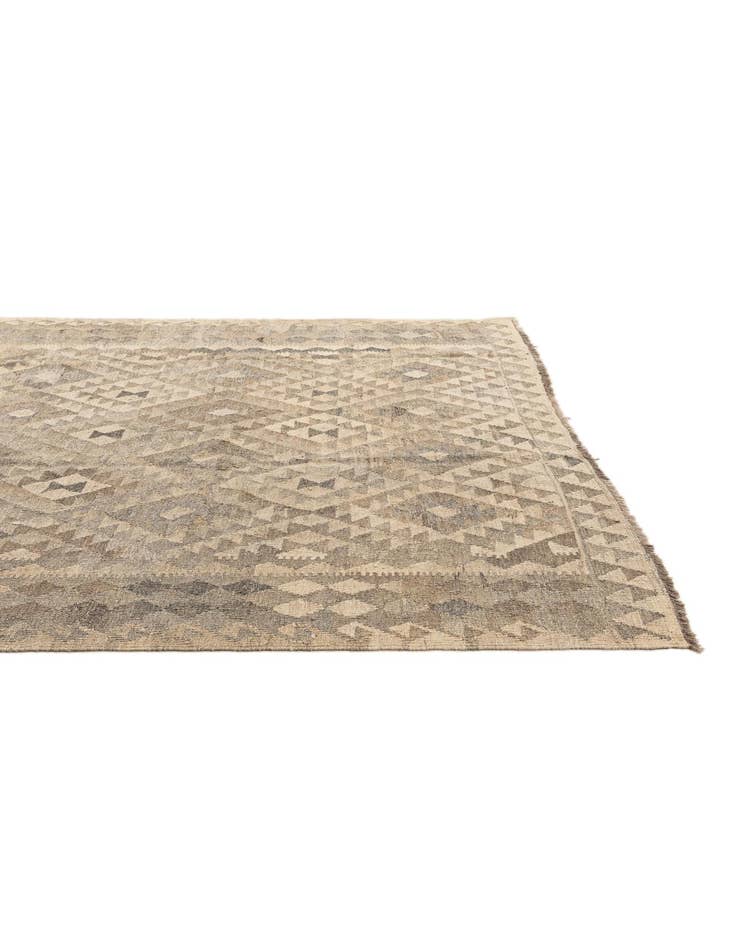 Detail image of  6' 9 x 9' 9  Hand Knotted Kilim Maymana Wool Rug