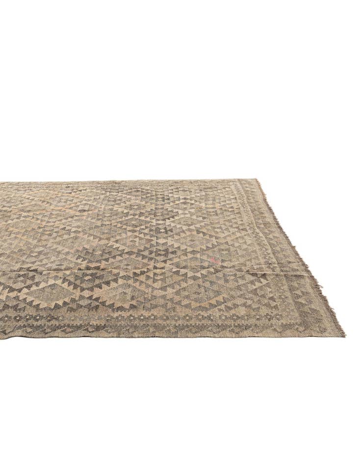 Detail image of  6' 6 x 9' 11  Hand Woven Kilim Maymana Wool Rug