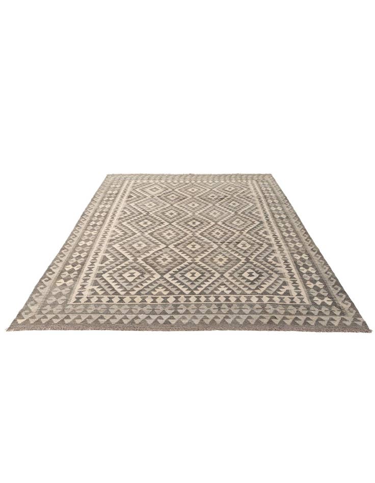 Detail image of  6' 5 x 9' 10  Hand Woven Kilim Maymana Wool Rug