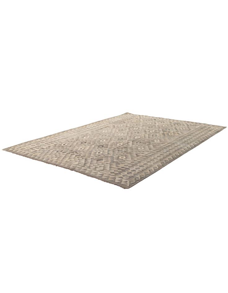 Detail image of  7' x 9' 9  Hand Woven Kilim Maymana Wool Rug