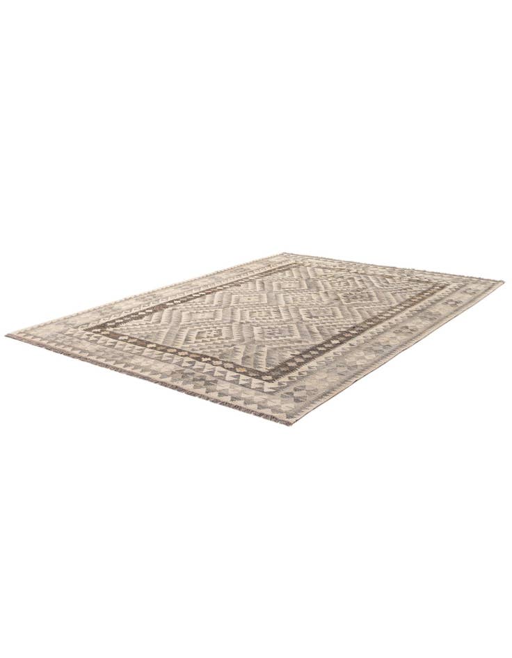 Detail image of  6' 9 x 9' 6  Hand Woven Kilim Maymana Wool Rug