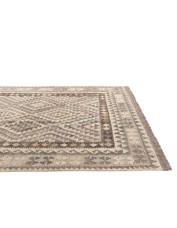 Detail image of  6' 9 x 9' 6  Hand Woven Kilim Maymana Wool Rug