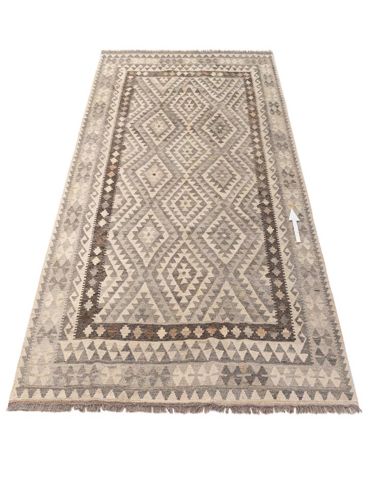 Detail image of  6' 9 x 9' 6  Hand Woven Kilim Maymana Wool Rug