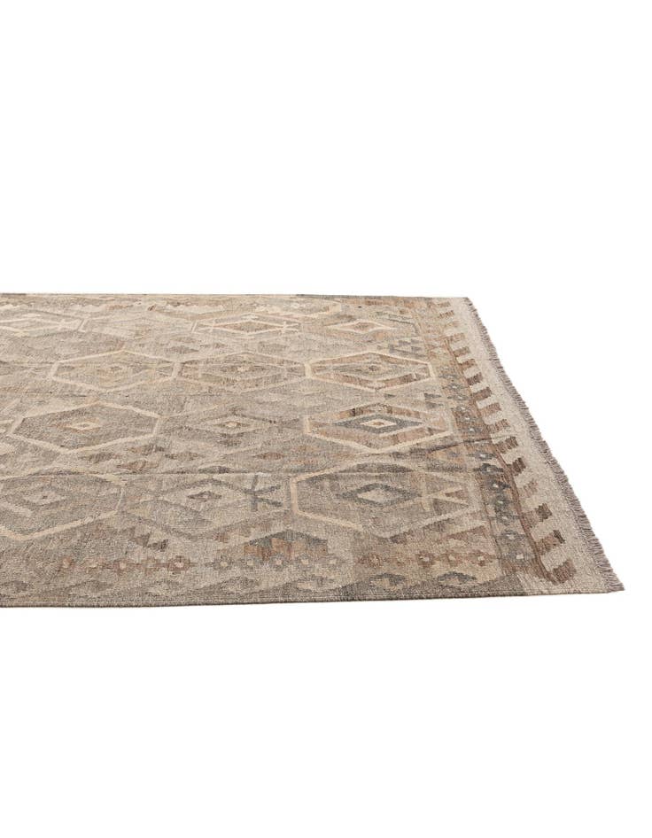 Detail image of  6' 9 x 9' 11  Hand Woven Kilim Maymana Wool Rug