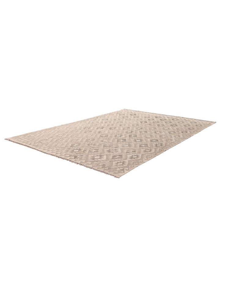 Detail image of  6' 8 x 9' 10  Hand Woven Kilim Maymana Wool Rug