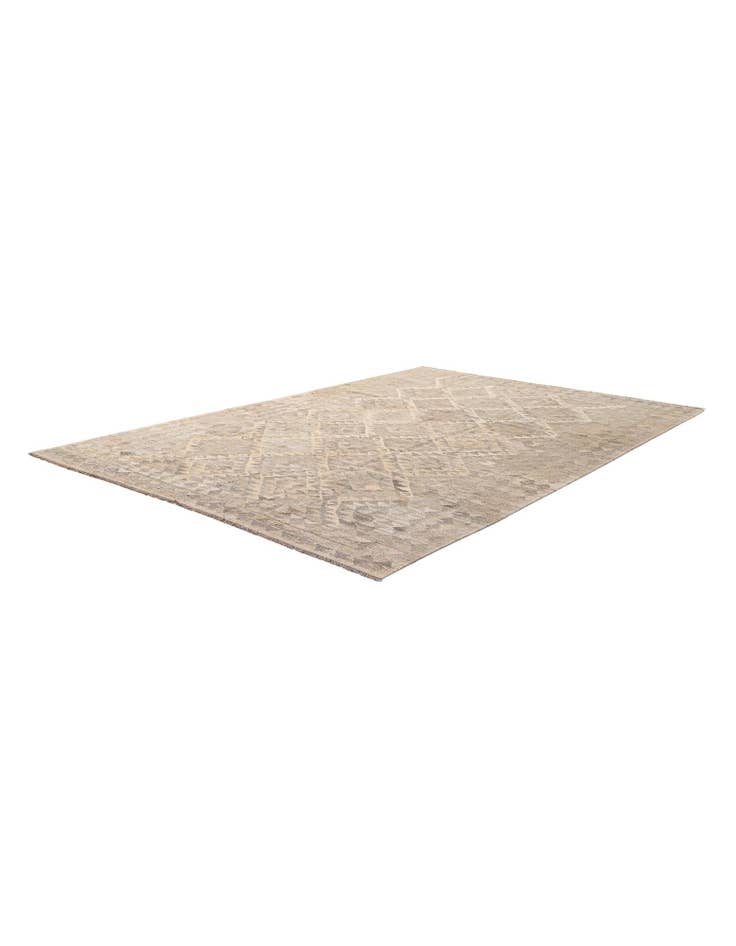 Detail image of  6' 8 x 9' 10  Hand Woven Kilim Maymana Wool Rug