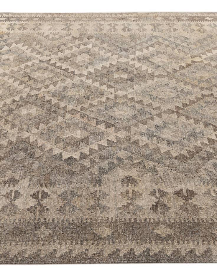 Detail image of  6' 7 x 9' 11  Hand Woven Kilim Maymana Wool Rug