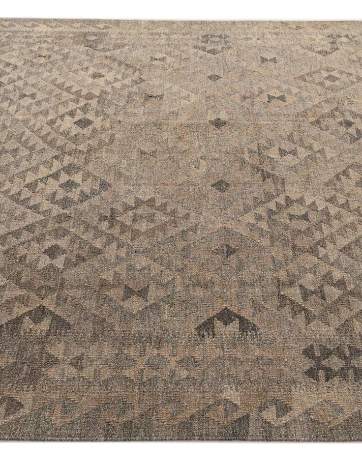 Detail image of  6' 7 x 10'  Hand Woven Kilim Maymana Wool Rug