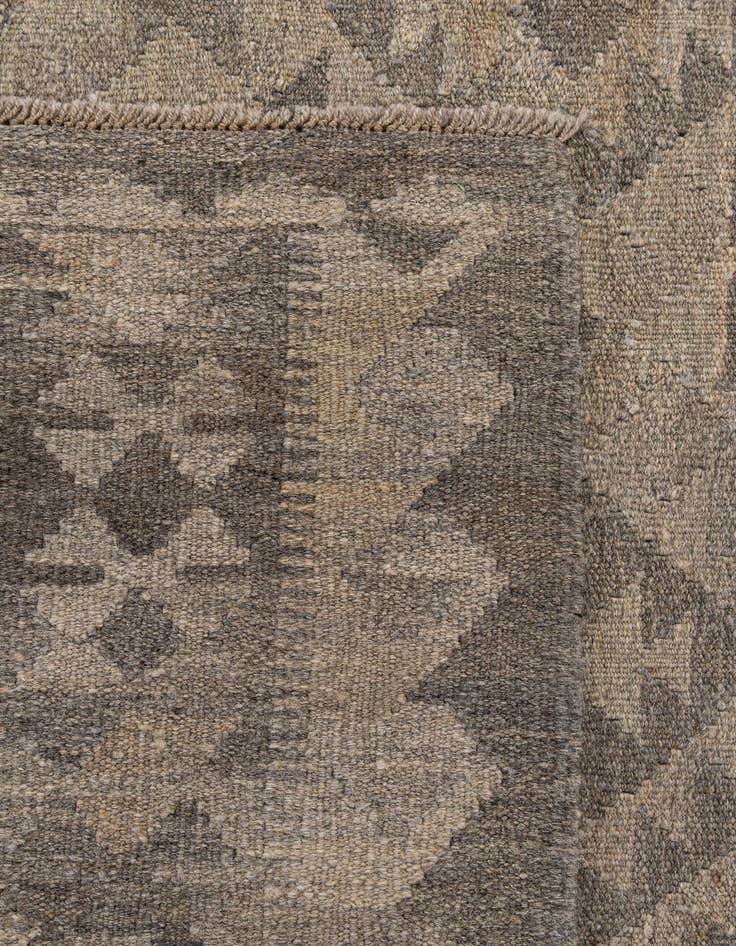 Detail image of  6' 7 x 10'  Hand Woven Kilim Maymana Wool Rug