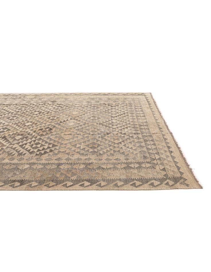 Detail image of  6' 9 x 9' 11  Hand Woven Kilim Maymana Wool Rug