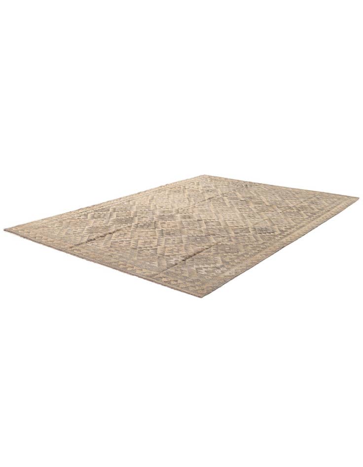 Detail image of  6' 6 x 9' 9  Hand Woven Kilim Maymana Wool Rug