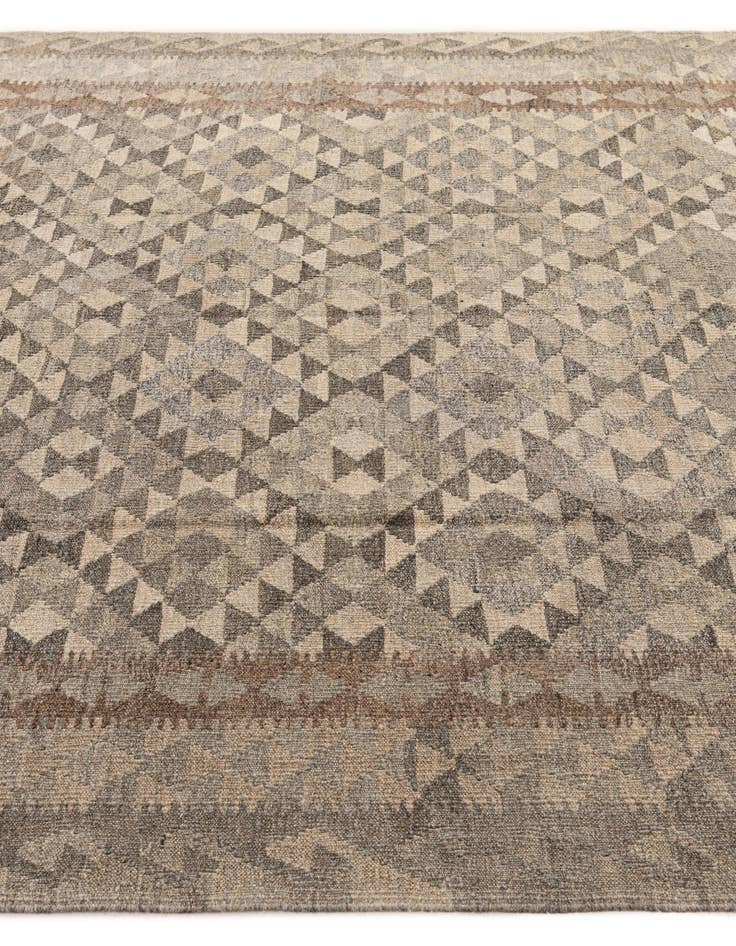 Detail image of  6' 7 x 9' 9  Hand Woven Kilim Maymana Wool Rug