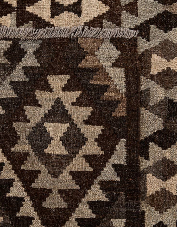 Detail image of  6' 9 x 9' 1  Hand Woven Kilim Maymana Wool Rug
