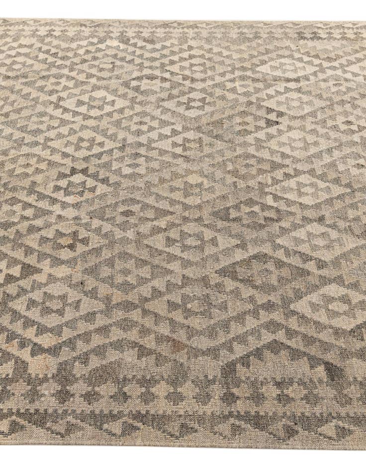 Detail image of  6' 9 x 10' 2  Hand Woven Kilim Maymana Wool Rug