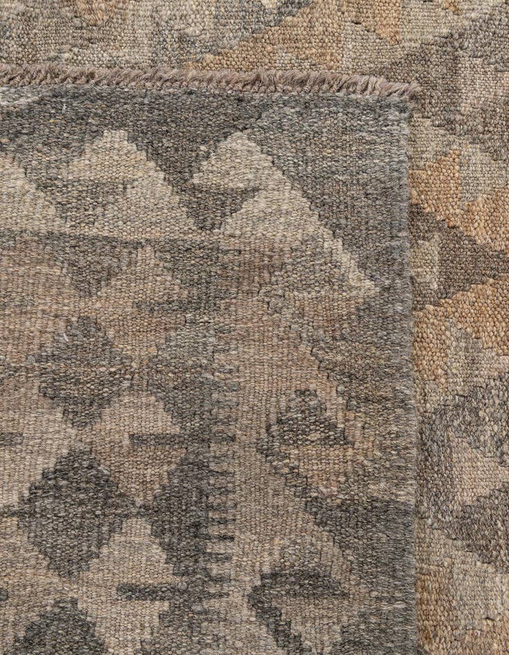 Detail image of  6' 7 x 10' 4  Hand Woven Kilim Maymana Wool Rug