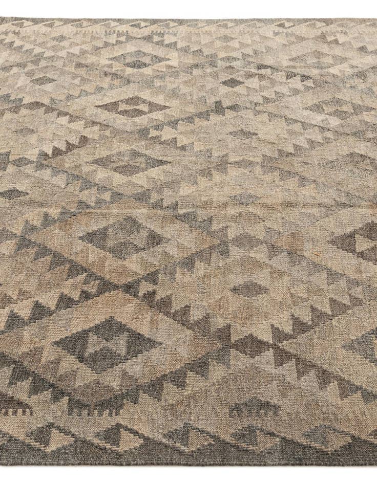 Detail image of  6' 8 x 10' 3  Hand Woven Kilim Maymana Wool Rug