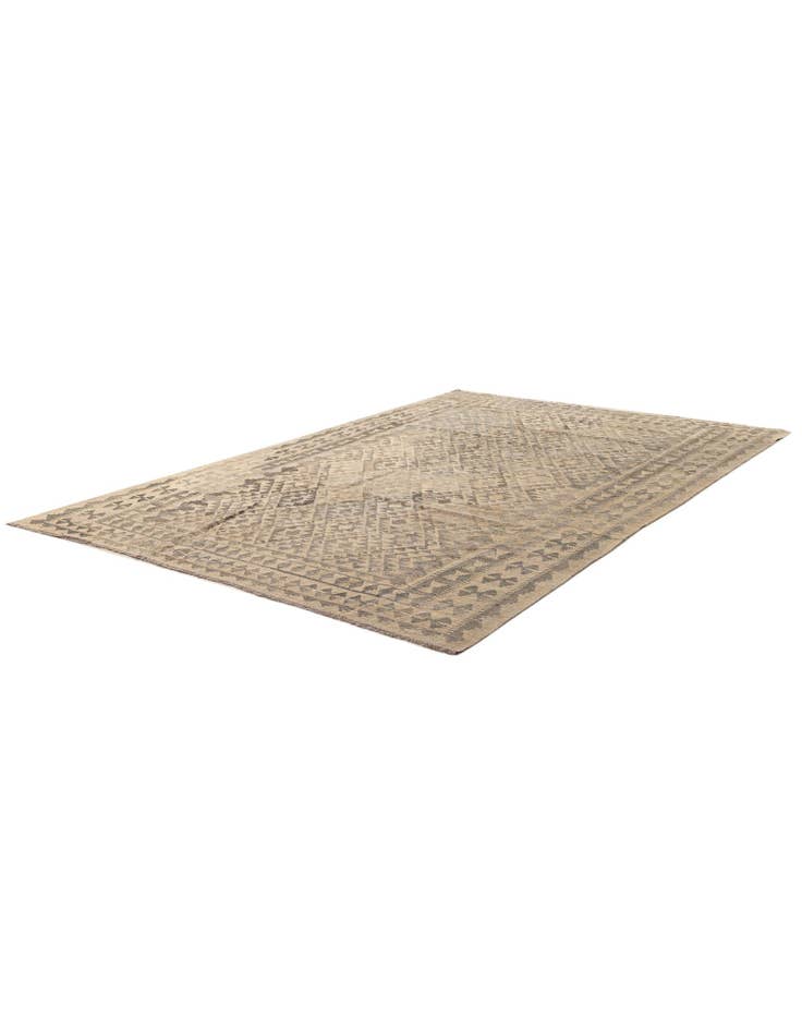 Detail image of  6' 8 x 10' 3  Hand Woven Kilim Maymana Wool Rug