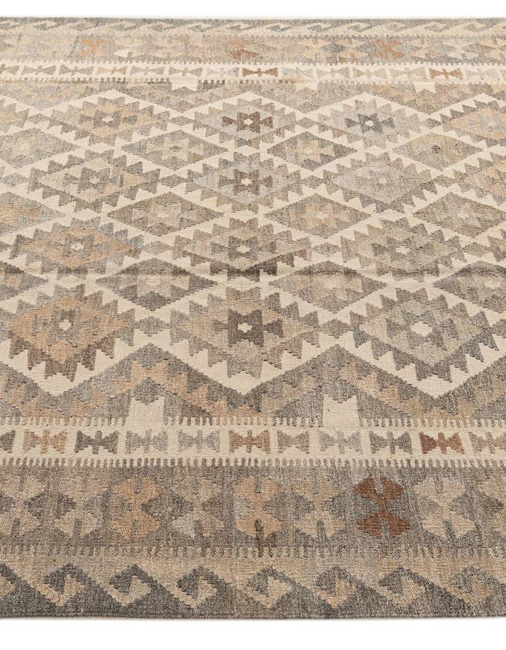 Detail image of  6' 6 x 10' 3  Hand Woven Kilim Maymana Wool Rug