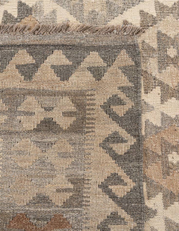 Detail image of  6' 6 x 10' 3  Hand Woven Kilim Maymana Wool Rug