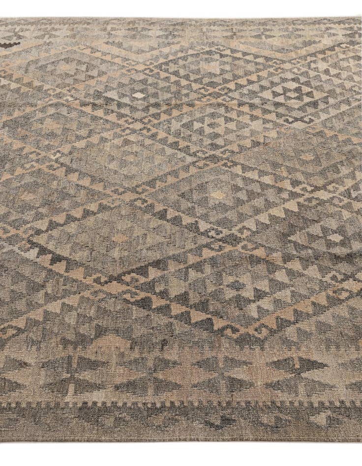 Detail image of  6' 10 x 10' 2  Hand Woven Kilim Maymana Wool Rug