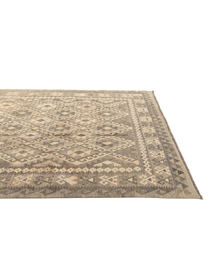 Detail image of  6' 9 x 9' 5  Hand Woven Kilim Maymana Wool Rug