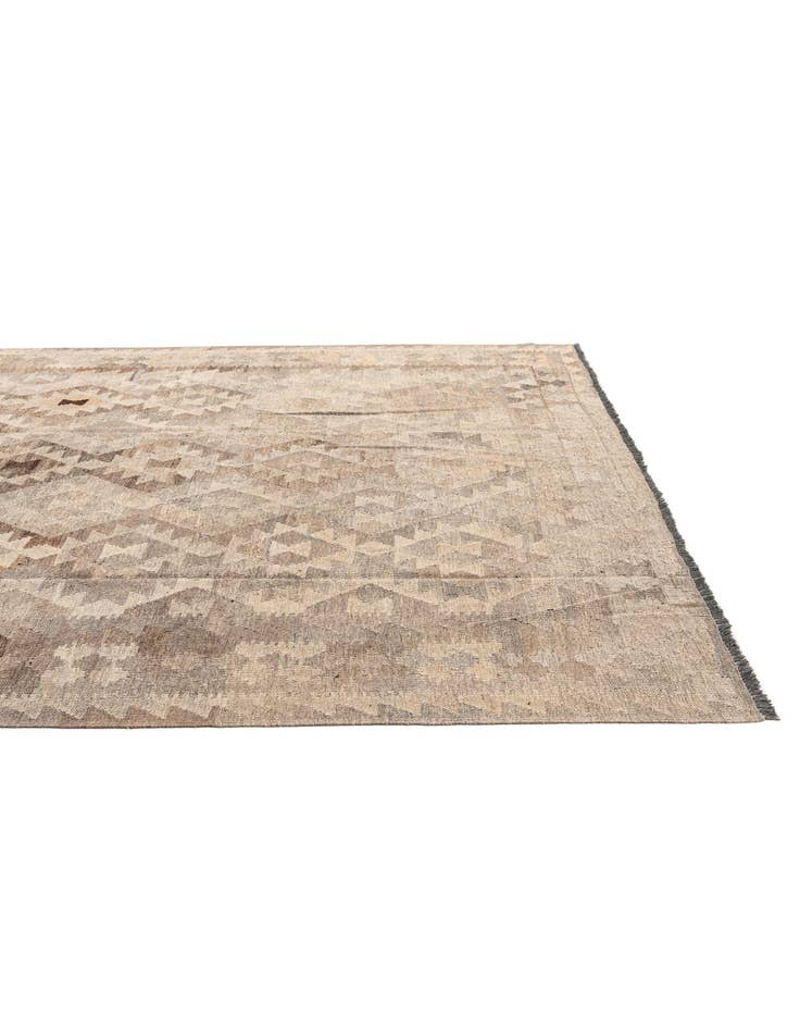 Detail image of  7' 4 x 9' 5  Hand Woven Kilim Maymana Wool Rug