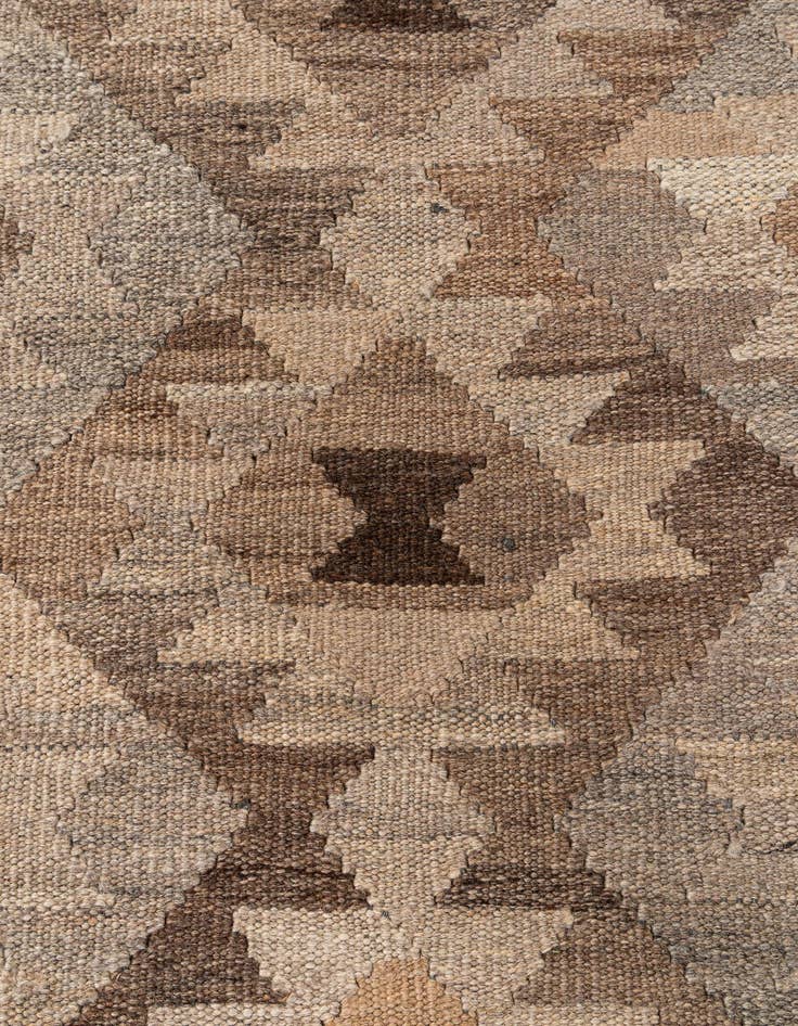 Detail image of  7' 4 x 9' 5  Hand Woven Kilim Maymana Wool Rug