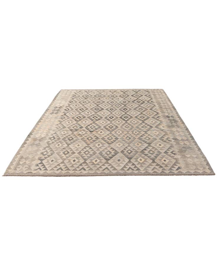 Detail image of  6' 11 x 9' 7  Hand Woven Kilim Maymana Wool Rug