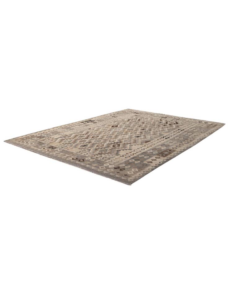 Detail image of  7' x 9' 7  Hand Woven Kilim Maymana Wool Rug