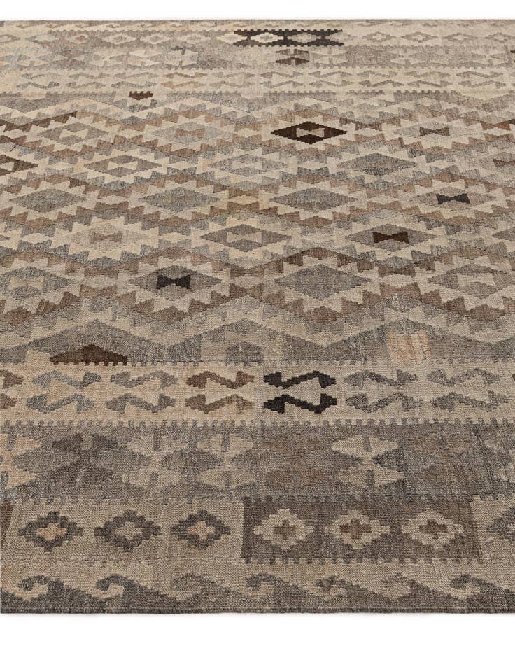 Detail image of  7' x 9' 7  Hand Woven Kilim Maymana Wool Rug