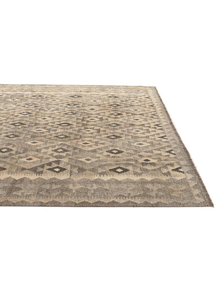 Detail image of  7' x 9' 8  Hand Woven Kilim Maymana Wool Rug