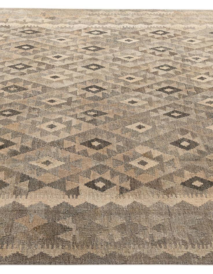 Detail image of  7' x 9' 8  Hand Woven Kilim Maymana Wool Rug