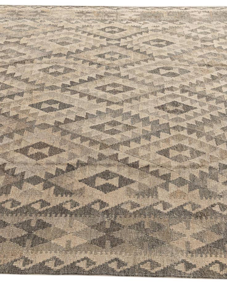 Detail image of  7' x 9' 6  Hand Woven Kilim Maymana Wool Rug