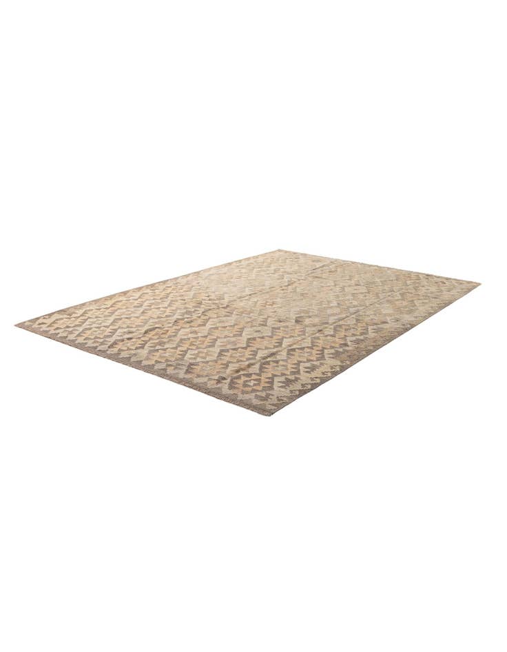 Detail image of  6' 10 x 9' 7  Hand Woven Kilim Maymana Wool Rug