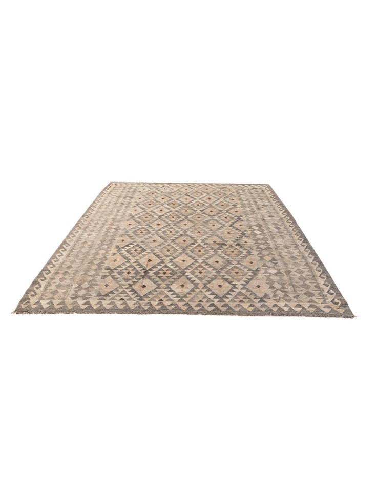 Detail image of  6' 11 x 9' 7  Hand Woven Kilim Maymana Wool Rug