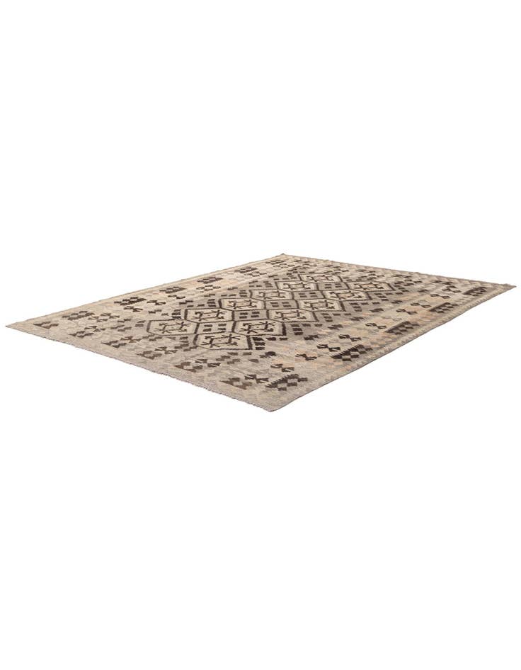 Detail image of  6' 11 x 9' 5  Hand Woven Kilim Maymana Wool Rug