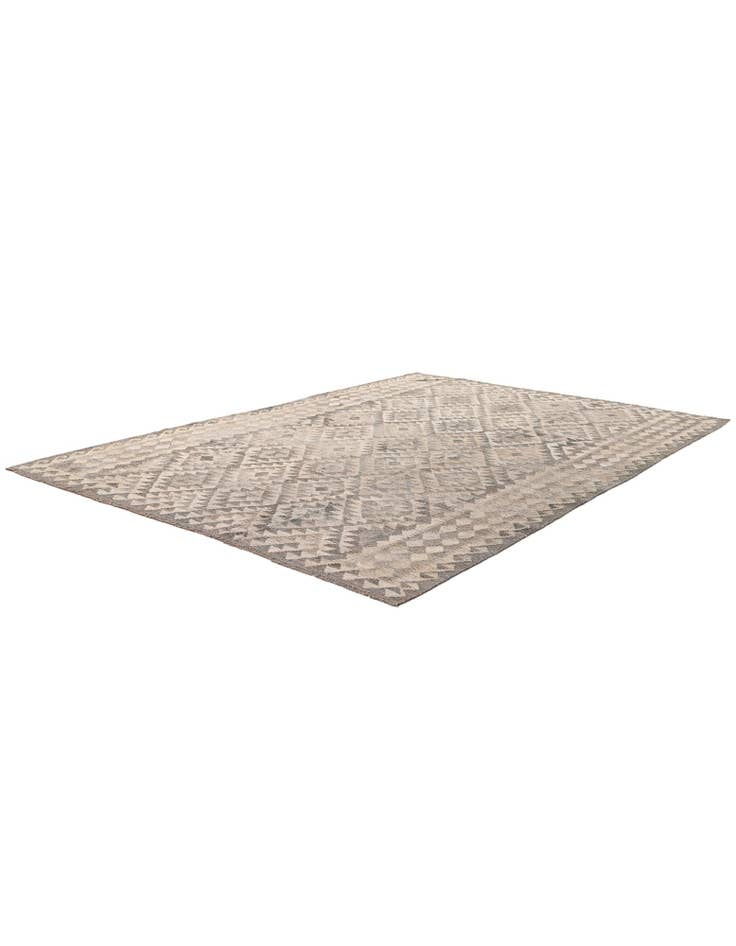 Detail image of  6' 11 x 9' 9  Hand Woven Kilim Maymana Wool Rug