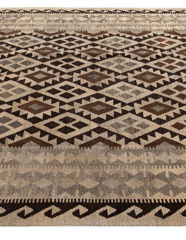 Detail image of  6' 10 x 9' 8  Hand Woven Kilim Maymana Wool Rug