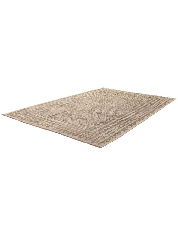 Detail image of  6' 10 x 9' 8  Hand Woven Kilim Maymana Wool Rug